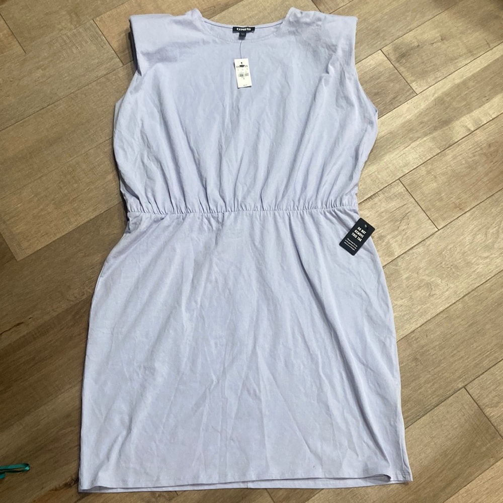 NWT express t shirt shoulder padded dress, size XL